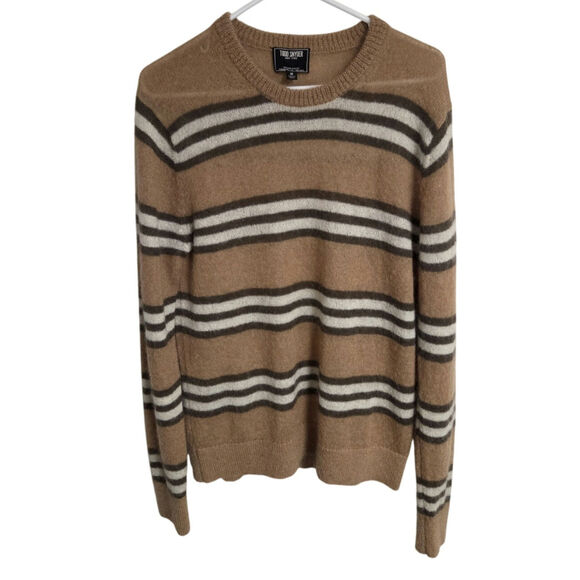 Todd Snyder Brown Striped Crewneck Sweater Men's Size Medium - Picture 1 of 10